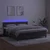 Vidaxl Box spring postelja z vzmetnico LED temno siva 160x200 cm žamet