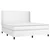 Vidaxl Box spring postelja z vzmetnico LED bela 180x200cm umetno usnje