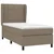 Vidaxl Box spring postelja z vzmetnico taupe 100x200 cm blago