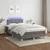 Vidaxl Box spring postelja z vzmetnico LED temno siva 120x190 cm blago