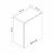 Hanah Home kuhinjski element Minar 7996, 60 cm, beli / antracit