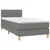 Vidaxl Box spring postelja z vzmetnico LED temno siva 80x200 cm blago