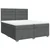 Vidaxl Box spring postelja z vzmetnico temno siva 200x200 cm blago