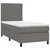 Vidaxl Box spring postelja z vzmetnico siv 100x200 cm umetno usnje