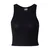 Womens Cropped Rib Top Black