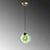 Opviq Luster Benek-20-14315, 20x20x120, IP20, Zlatno-zelene boje