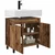 Toaletna jedinica Staro drvo 60 x 35 x 60 cm Konstruirano drvo