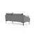 Atelier del Sofa Ugaona garnitura Leo 90x65x255cm Siva