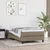 vidaXL Box spring postelja z vzmetnico taupe 100x200 cm blago