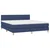 Vidaxl Box spring postelja z vzmetnico LED modra 160x200 cm blago