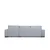Atelier del Sofa Ugaona garnitura Loop 12 95x85x290cm Svetlosiva