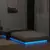 Okvir za krevet s LED svjetlima boja hrasta 100 x 200 cm drveni