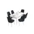 Hanah Home Set Trpezarijski sto i 6 stolica Are, Antracit-beli