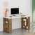 Hanah Home Maze White Dark Oak Radni sto 140x75x60??cm, Beli