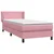 Vidaxl Box spring postelja z vzmetnico roza 80x220 cm žamet