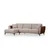 Atelier del Sofa Ugaona garnitura Aren 145x43x206cm Bež-Cimet