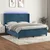 Vidaxl Box spring postelja z vzmetnico LED temno modra 180x200cm žamet