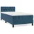 shumee Box spring postelja z vzmetnico temno modra 80x200 cm žamet