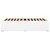 Vidaxl Posteljni okvir bel 90x200 cm blago