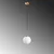 Opviq Luster Orbital-15-14002, 15x15x115cm, IP20, Belo-zlatne boje