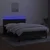 Vidaxl Box spring postelja z vzmetnico LED črna 140x190 cm blago