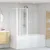 Zavjesa za kadu Matirano 120 x 70 x 137 cm Aluminij
