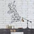 WallXpert metalni zidni ukras 5295, geometrijska mapa Velike Britanije, 36 x 60 cm, crni