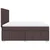Vidaxl Box spring postelja z vzmetnico temno rjav 200x200 cm blago