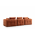 ATELIER DEL SOFA Amaris 3 Seater Orange sofa sa 3 sedišta