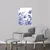 Canvas Slika na platnu Plavi cvetovi, Sa ramom, 45 x 60 cm, Beli
