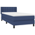 vidaXL Box spring postelja z vzmetnico modra 90x200 cm blago