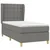 Vidaxl Box spring postelja z vzmetnico temno siva 80x200 cm blago