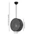 Opviq Luster Drum, 24x9cm, Sivo-crni