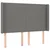Vidaxl Box spring postelja z vzmetnico LED temno siva 140x190 cm blago