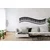 WallXpert metalni zidni ukras 5109, talasasta traka klavirskih dirki, 60 x 17 cm, crni