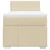 vidaXL Box spring postelja z vzmetnico krem 90x200 cm blago