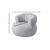 Atelier del Sofa Fotelja Roma, 100 x 90 x 85 cm, Siva