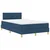 LED Box Spring Krevet s LED trakama Plava 120 x 190 cm tkanina