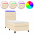 shumee Box spring postelja z vzmetnico LED krem 100x200 cm blago