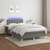 Krevet box spring s madracem LED tamnosivi 120 x 190 cm tkanina