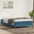 Vidaxl Box Spring postelja brez vzmetnico Temno modra 140x220 cm