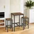 Songmics Set barske mize 60x60x90 cm rjave barve