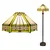 BRILAGI - Tiffany vitražna podna lampa EMERALD 2xE27/60W/230V