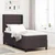 vidaXL vidaXL Box Spring Postelja z Blazinami Temno Rjava 90x190 cm Tkanina, (22050300)
