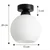 BRILAGI - LED plafonsko svetlo RETRO GLASS 1xE27/60W/230V O 15 cm crna/bela
