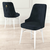 HANAH HOME Set 6 stolica Pare Anthracite White