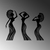 Wallity Zidna dekoracija African Woman Dance, 30 x 78 cm, Crna
