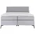Hom`in POSTELJA BOXSPRING 140 cm x 200 cm , tekstil siva, svetlo siva