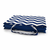 B.E.S. Petrovice Beach chaise longue, modra inbela cikcak