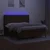 Vidaxl Box spring postelja z vzmetnico LED temno rjava 160x200cm blago